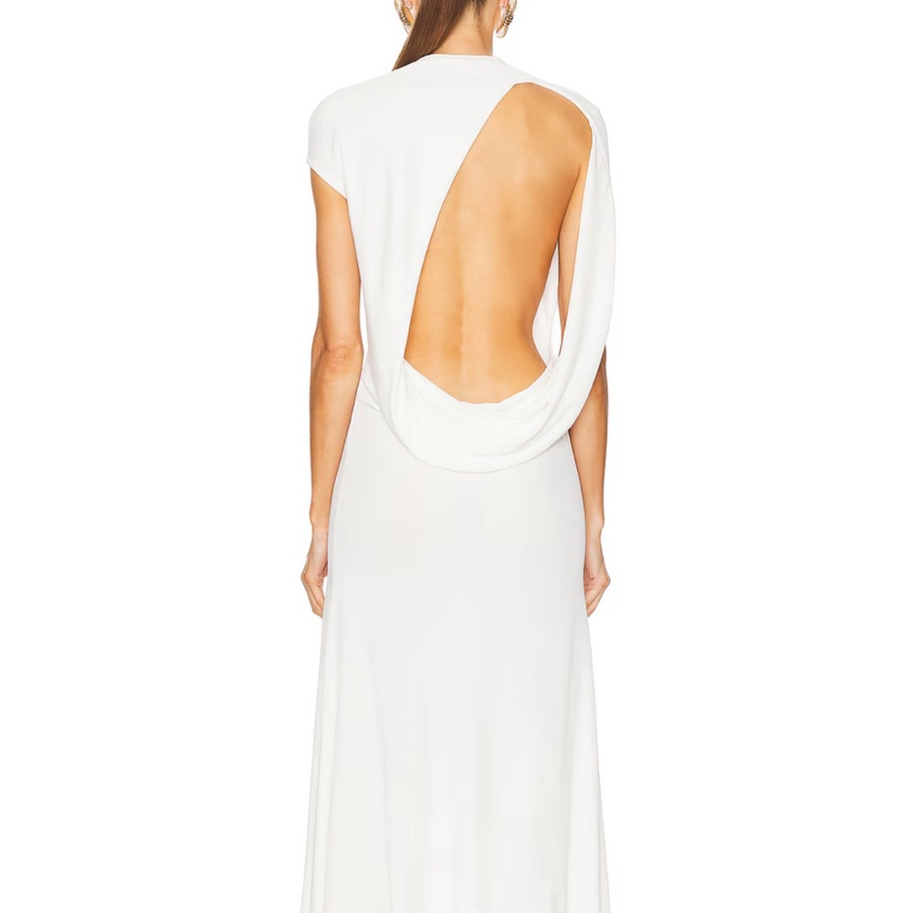 Jacquemus White Asymmetrical Backless Gown Le Robe Salerno